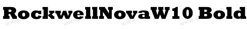 RockwellNovaW10 Bold字体转换
